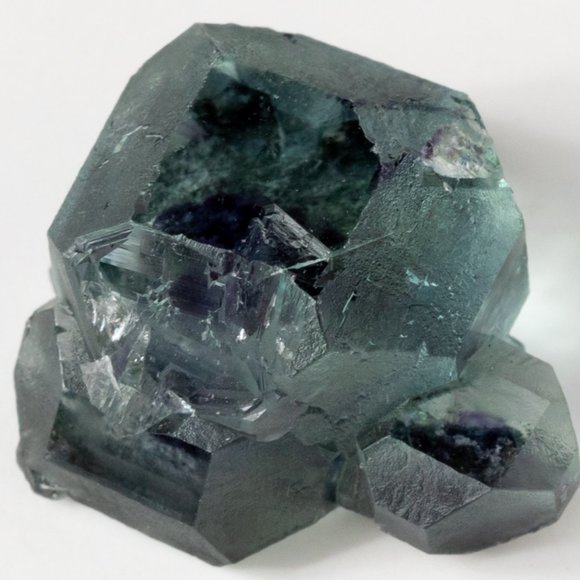 Rare AAA gemmy green fluorite with dark purple phantom cube - Picture 4 of 15